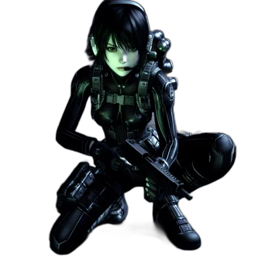 robot, weapon, concept art, cyberpunk transparent PNG cut-out