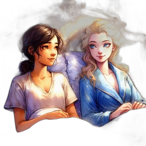 fantasy art, concept art, watercolor, comic book art transparent PNG cut-out