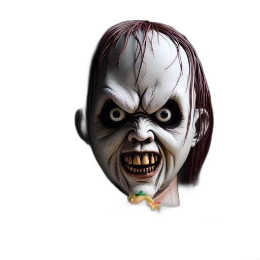 face, creature, mask, 3d render transparent PNG cut-out