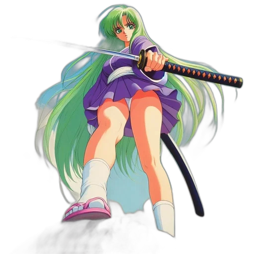 sword, weapon, staff, vaporwave transparent PNG cut-out