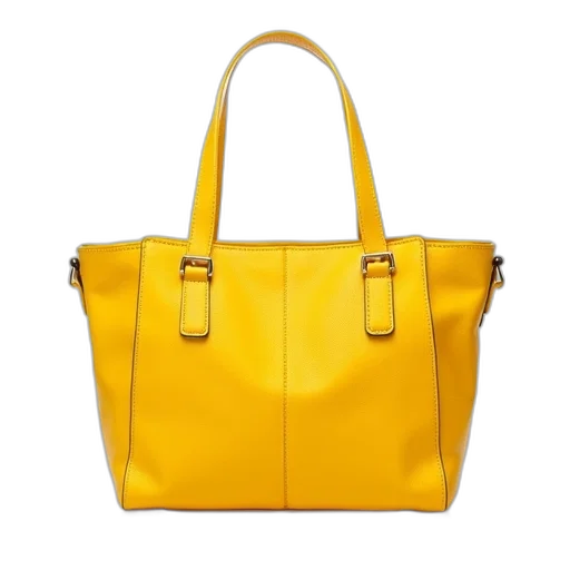 golden, yellow, leather, handbag transparent PNG cut-out