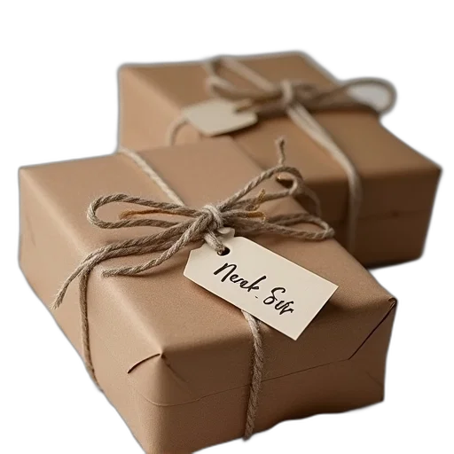jewelry, three, presents, twine transparent PNG cut-out
