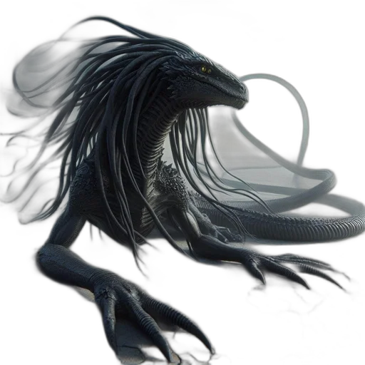 creature, dragon, hair, mask transparent PNG cut-out