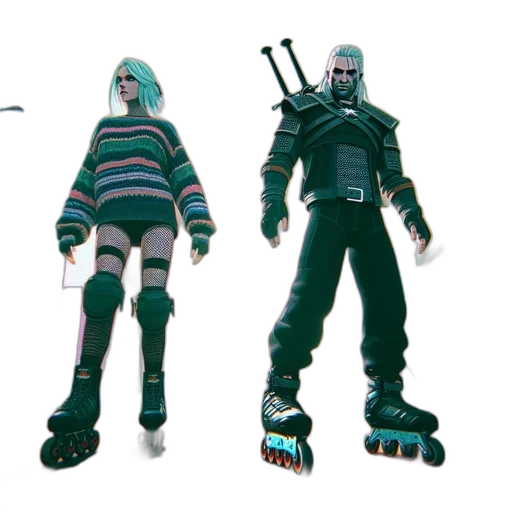 concept art, 3d render, cyberpunk, comic book art transparent PNG cut-out