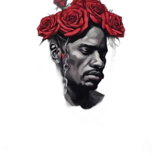 face, crown, flower, mask transparent PNG cut-out
