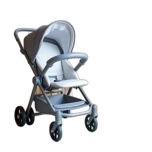 3d render, photorealistic, baby, stroller transparent PNG cut-out