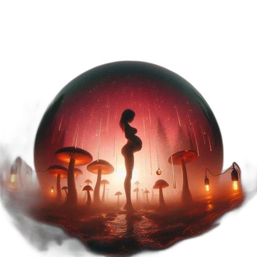 umbrella, hat, mask, concept art transparent PNG cut-out