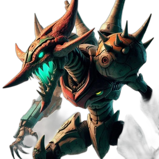 dragon, creature, mask, robot transparent PNG cut-out
