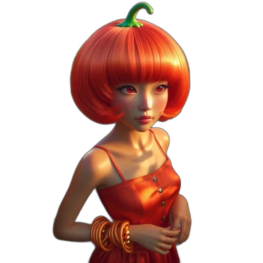 dress, jewelry, staff, crown transparent PNG cut-out