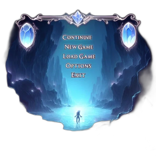 fantasy art, concept art, blue, game transparent PNG cut-out