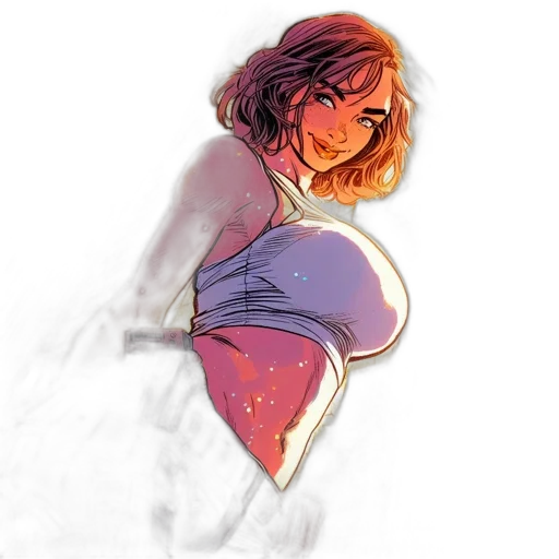 dress, comic book art, concept art, watercolor transparent PNG cut-out