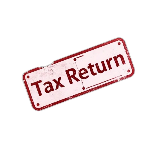 tax, return, stamp, white transparent PNG cut-out
