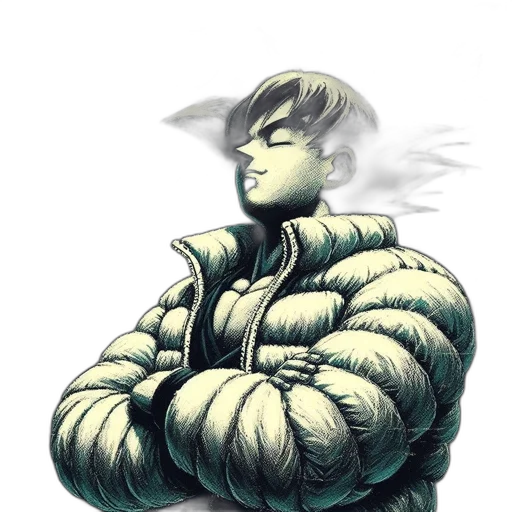 jacket, creature, hair, mask transparent PNG cut-out