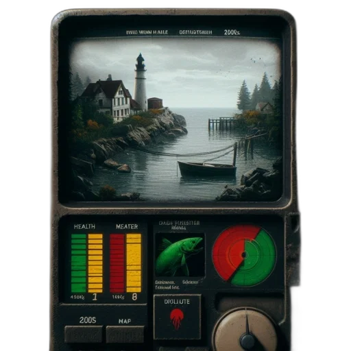 concept art, vintage, monitor, features transparent PNG cut-out