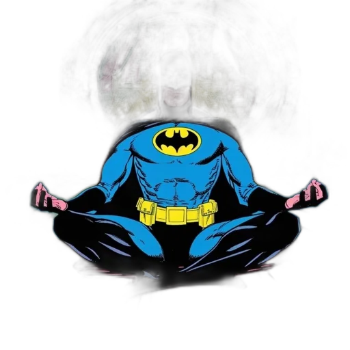 comic book art, concept art, cartoon, batman transparent PNG cut-out