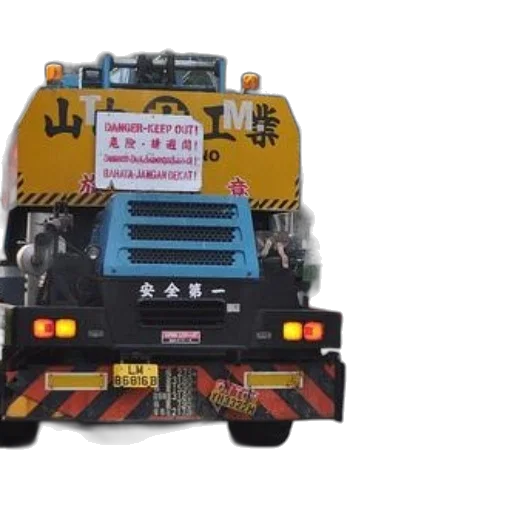 construction, truck, sign, says transparent PNG cut-out
