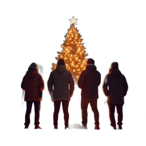 tree, jacket, staff, 3d render transparent PNG cut-out