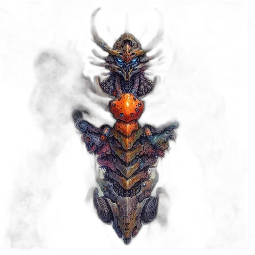 dragon, mask, creature, sword transparent PNG cut-out
