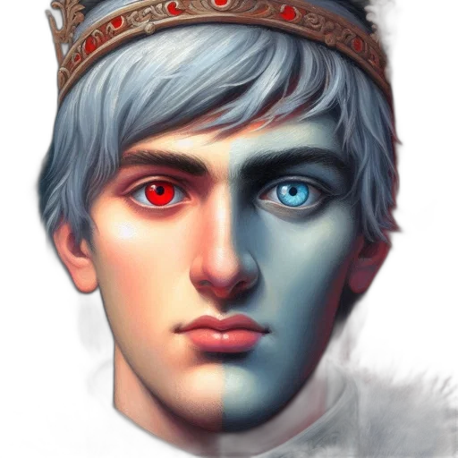 crown, face, fantasy art, photorealistic transparent PNG cut-out