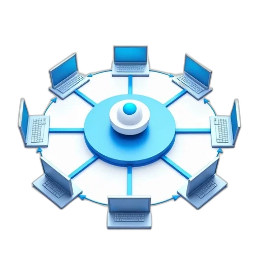 3d render, blue, stylized, illustration transparent PNG cut-out