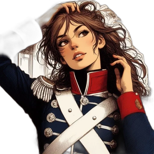jacket, crown, comic book art, concept art transparent PNG cut-out