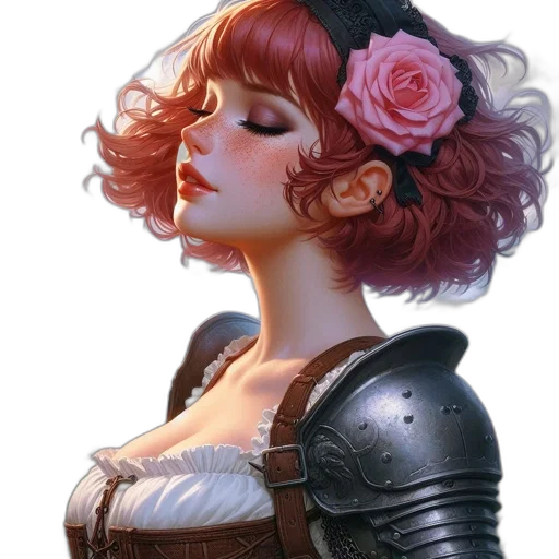 crown, dress, face, fantasy art transparent PNG cut-out