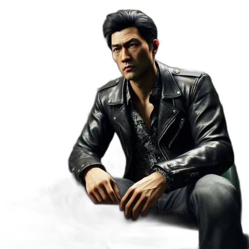 jacket, staff, face, photorealistic transparent PNG cut-out