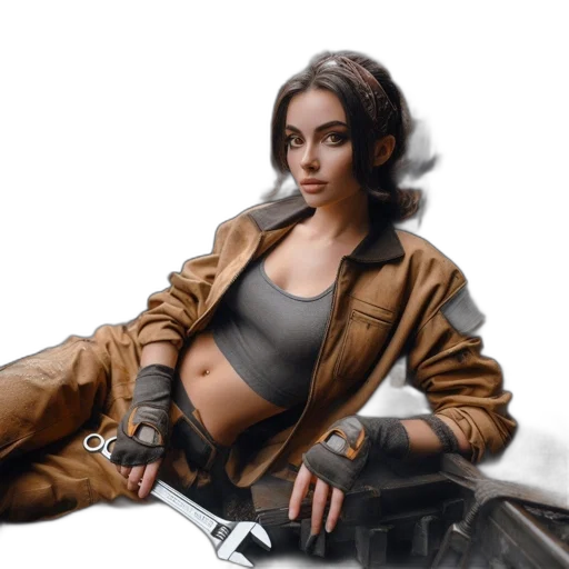 jacket, weapon, robot, car transparent PNG cut-out