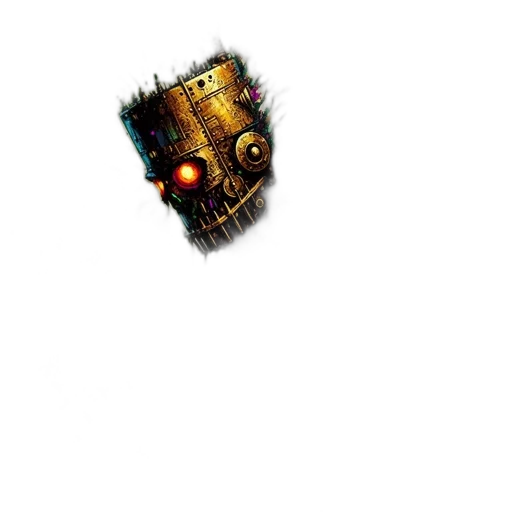 robot, mask, weapon, creature transparent PNG cut-out