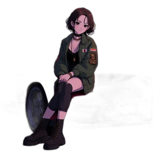 jacket, weapon, staff, dress transparent PNG cut-out