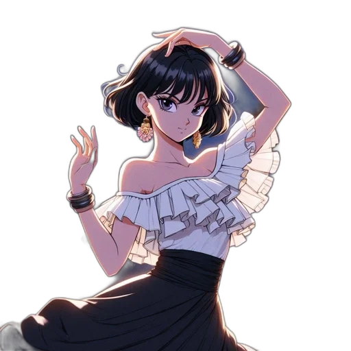 dress, weapon, jewelry, staff transparent PNG cut-out