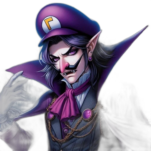 hat, staff, face, fantasy art transparent PNG cut-out
