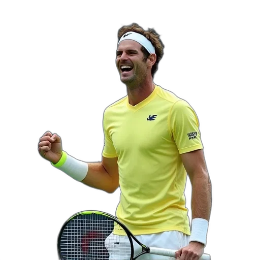 neon, andy, murray, celebrates transparent PNG cut-out