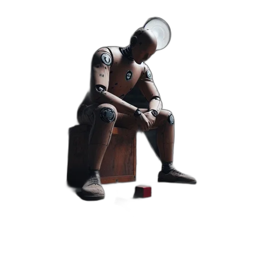 robot, furniture, 3d render, concept art transparent PNG cut-out