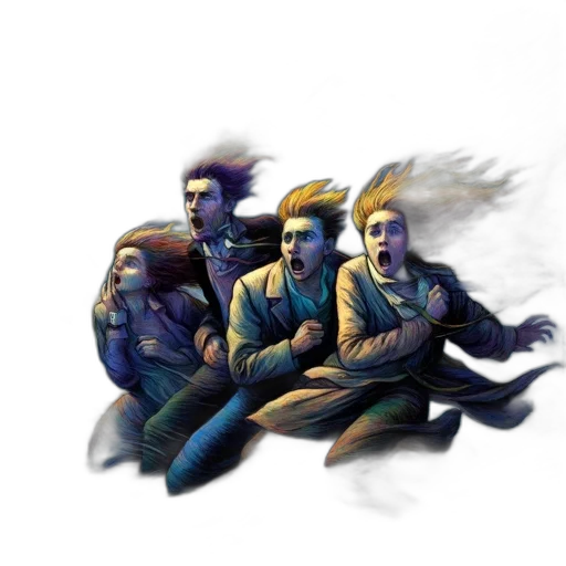 concept art, 3d render, pixel art, comic book art transparent PNG cut-out