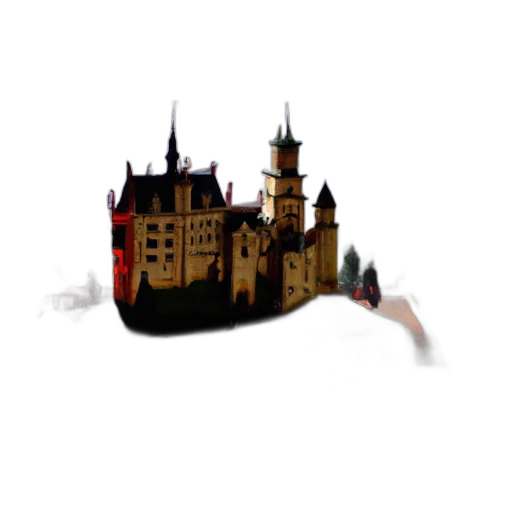 crown, hat, building, staff transparent PNG cut-out