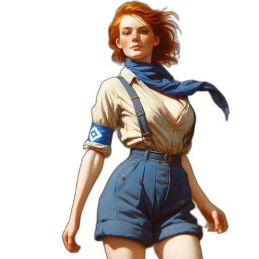 jacket, dress, staff, weapon transparent PNG cut-out