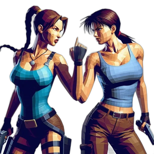 concept art, comic book art, pixel art, cyberpunk transparent PNG cut-out