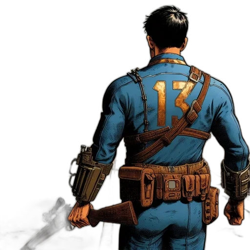 jacket, weapon, comic book art, concept art transparent PNG cut-out