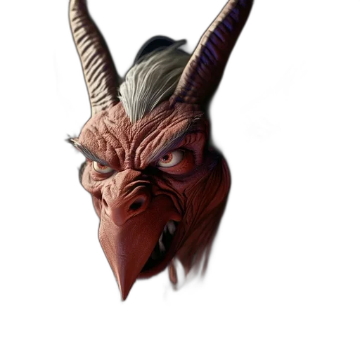 mask, dragon, face, creature transparent PNG cut-out
