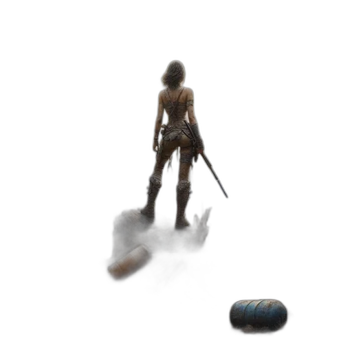 weapon, sword, staff, robot transparent PNG cut-out