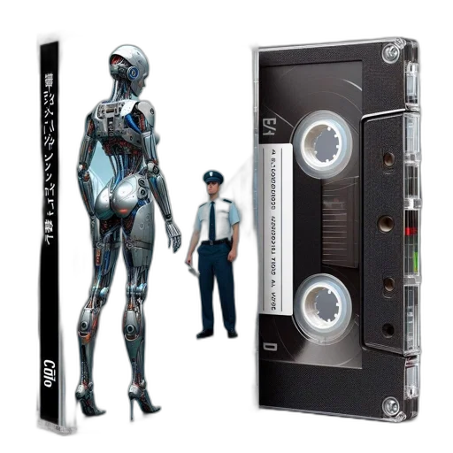 robot, cyberpunk, vaporwave, concept art transparent PNG cut-out