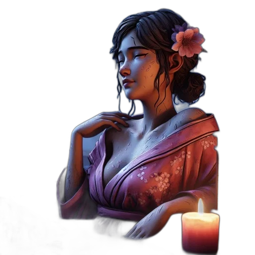 face, dress, staff, jewelry transparent PNG cut-out