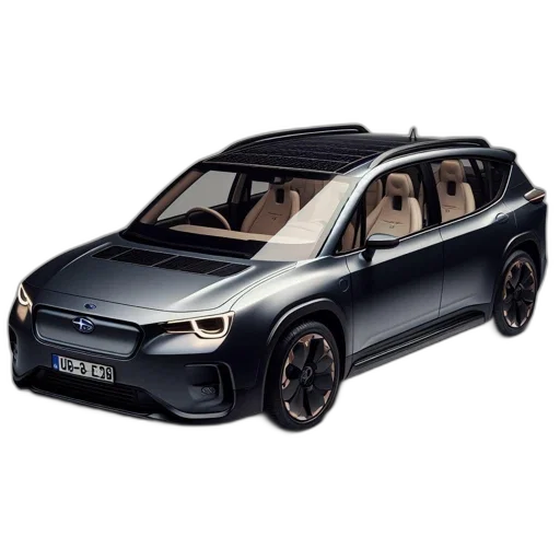 car, 3d render, electric, sleek transparent PNG cut-out