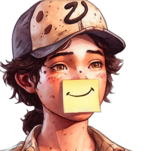 face, hat, mask, comic book art transparent PNG cut-out