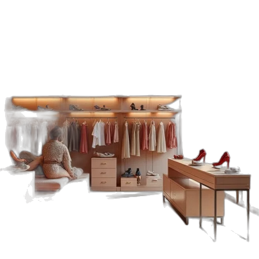 furniture, shoes, jewelry, concept art transparent PNG cut-out