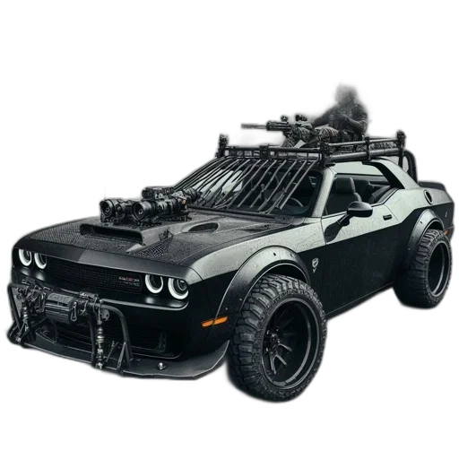 car, robot, concept art, 3d render transparent PNG cut-out