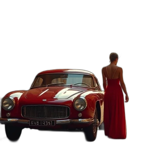 car, dress, 3d render, concept art transparent PNG cut-out