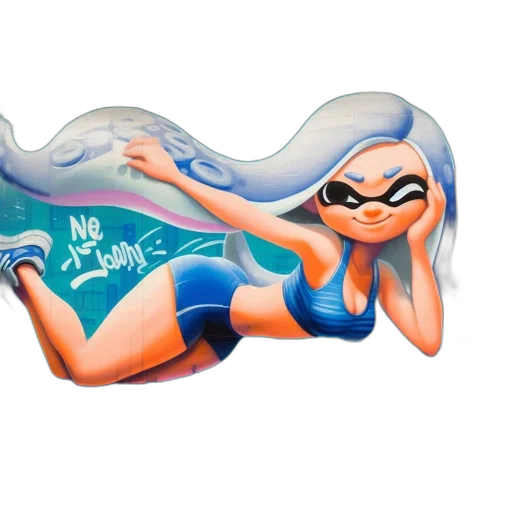 dress, mask, weapon, hair transparent PNG cut-out