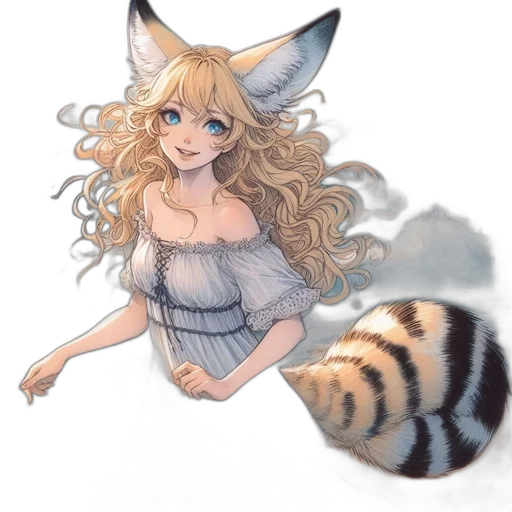 creature, animal, fantasy art, watercolor transparent PNG cut-out
